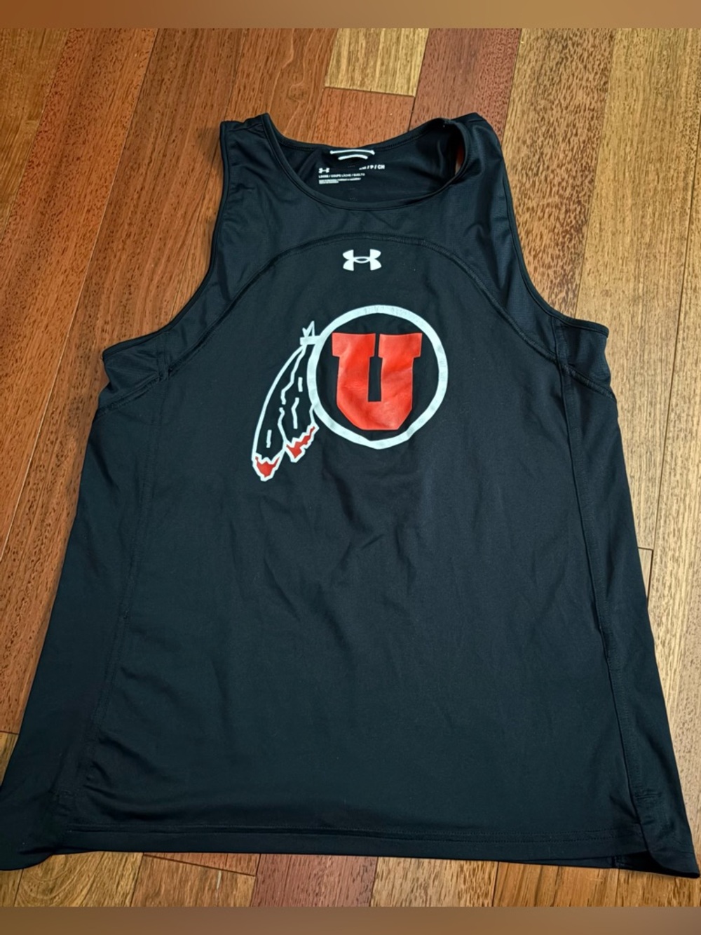 Under Armour Utah Utes Women's Tank Top Black Racerback Graphic Sleeveless Loose